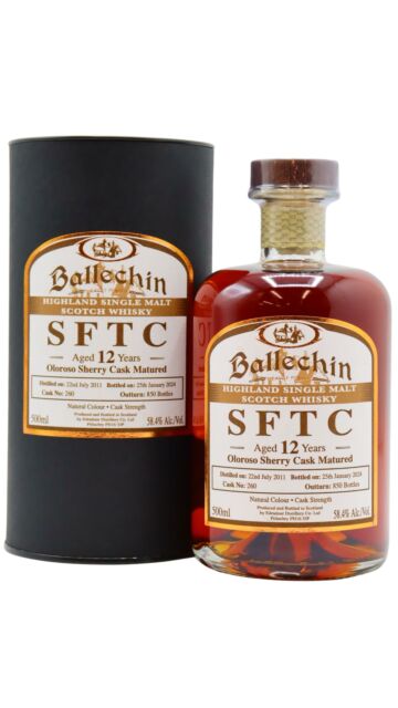 Ballechin - Straight From The Cask - Single Sherry Cask #260 2011 12 year old Whisky