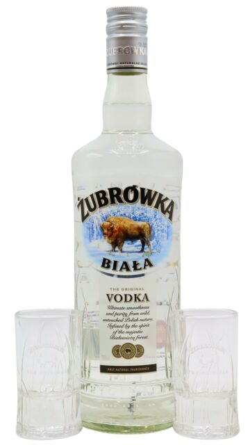 Zubrowka  - Biala Vodka (Includes Skull Shot Glasses)