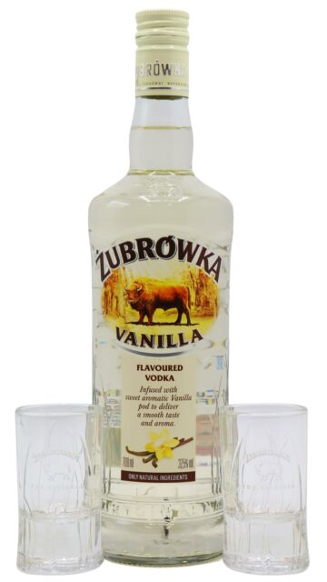 Zubrowka  - Biala Vanilla Vodka (Includes Shot Glasses)