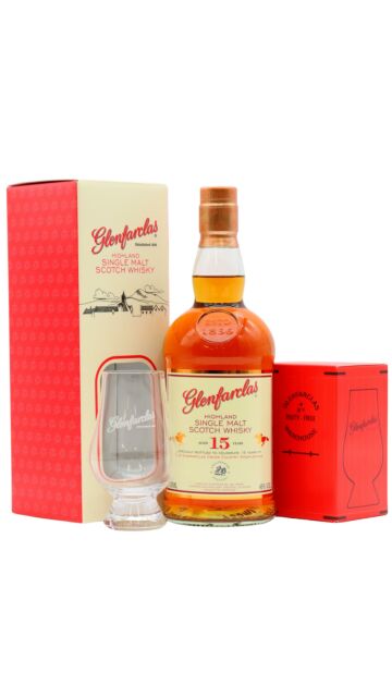 Glenfarclas - Highland Single Malt Scotch 15 year old Whisky (Includes Glencairn Glass)