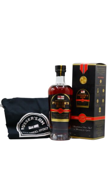 Pusser's - British Navy 15 year old Rum (Includes T-Shirt)