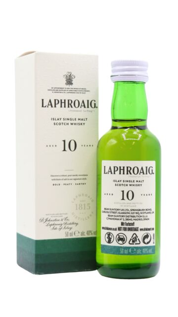 Laphroaig - Islay Single Malt Scotch 10 year old Whisky Miniature