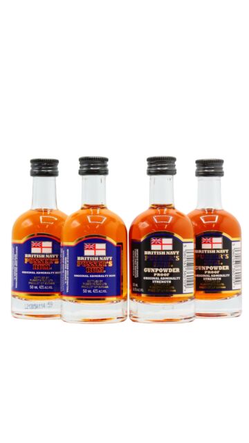 Pusser's - Blue Label & Gunpowder Proof Rum Miniatures (4 x 5cl)