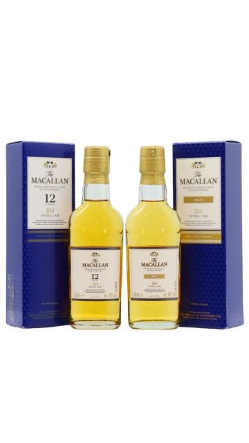 The Macallan - Double Cask 12 & Double Cask Gold Highland Single Malt Scotch Whisky Miniatures