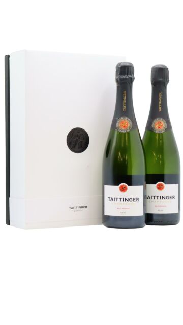 Taittinger - Brut Reserve NV Champagne (2 x 75cl) (Includes Gift Box)