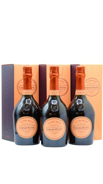 Laurent Perrier - Cuvee Rose Brut Champagne (3 x 75cl)