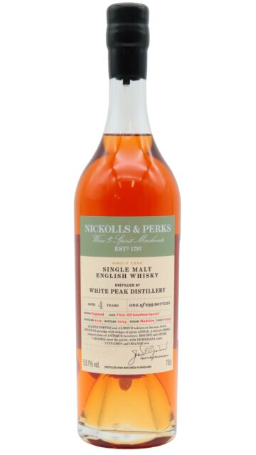 White Peak - Nickolls & Perks - Single Madeira Cask #23033 2019 4 year old Whisky