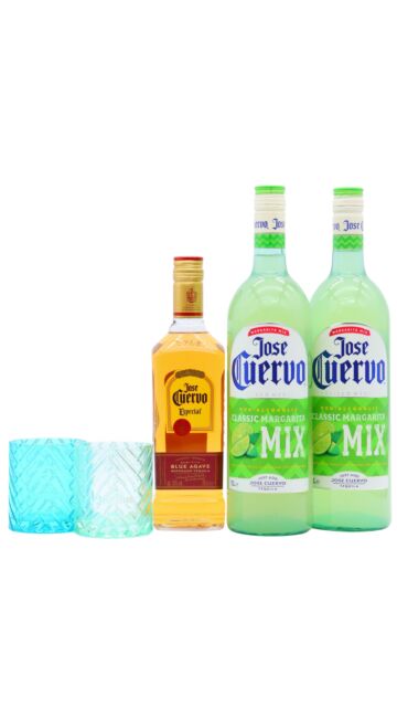 Jose Cuervo - Especial Reposado Tequila (Includes Margarita Mix & Rocks Glasses)