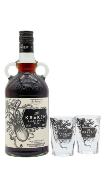 Kraken - Black Spiced Rum (Includes Shot Glasses)