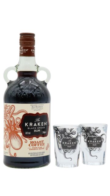 Kraken - Roast Coffee Black Spiced Rum (Includes Shot Glasses)