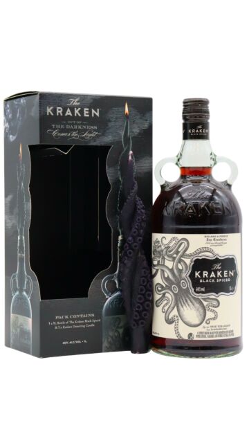 Kraken - Black Spiced Rum Candle Gift Pack (1 Litre)