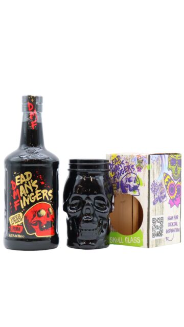 Dead Man's Fingers - Super Spiced Rum (Includes Black Skull Glass)