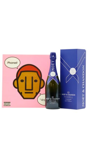 Moet & Chandon - Pharrell Williams Limited Edition - Midnight Blue - Imperial Brut NV Champagne (Includes Pharrell Angel 12" Vinyl)