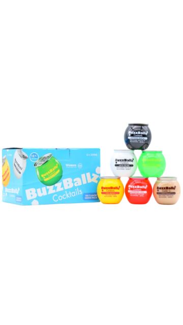 BuzzBallz - Six Flavour Mixed Pack Cocktail (12 x 20cl)