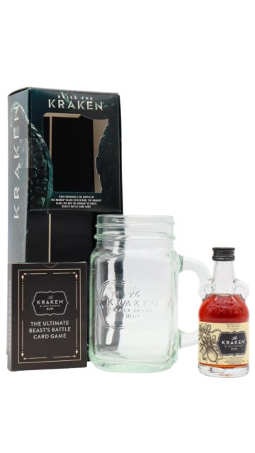 Kraken - Black Spiced Rum Ultimate Beast's Battle Card Game & Mason Jar Gift Pack