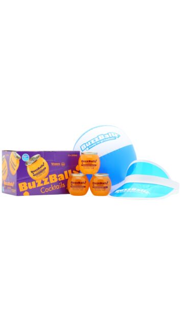 BuzzBallz - Passionfruit Martini Cocktail (Includes Beach Ball & Sun Visor) (12 x 20cl)