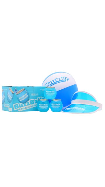 BuzzBallz - Berry Cherry Limeade Cocktail (Includes Beach Ball & Sun Visor) (12 x 20cl)
