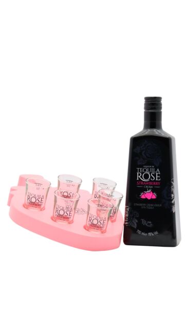Tequila Rose - Original Strawberry Cream Tequila (Includes Shot Paddle & Glasses)