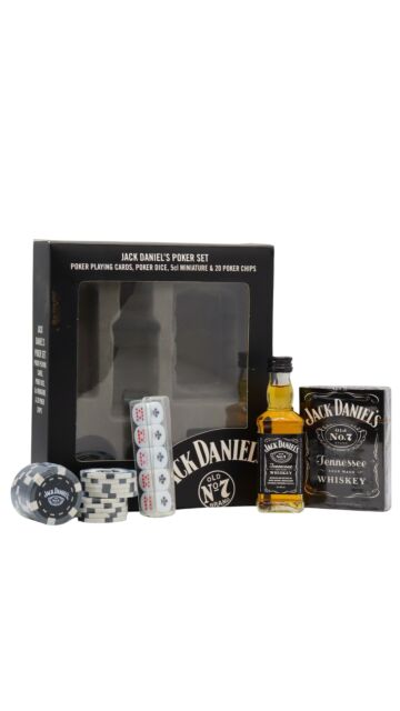 Jack Daniel's - Old No. 7 & Poker Set Whiskey Miniature