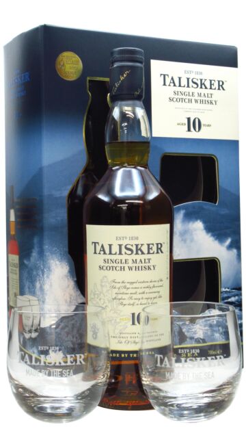 Talisker - Single Malt Scotch 10 year old Whisky Glass Pack