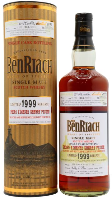 Benriach - Single Cask Pedro Ximenez Sherry Finish 1999 15 year old Whisky