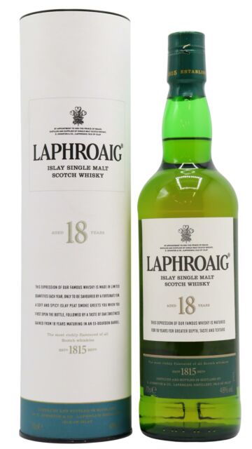 Laphroaig - Islay Single Malt Scotch 18 year old Whisky (Old Bottling)
