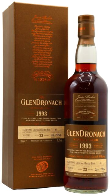Glendronach - Batch 13 Single Oloroso Sherry Cask #40 1993 23 year old Whisky