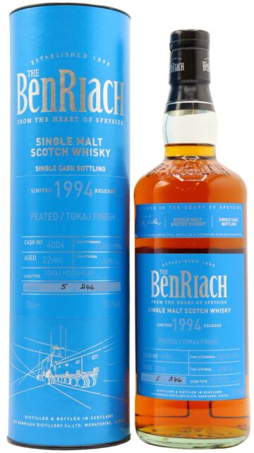 Benriach - Peated Tokaj Finish Single Cask #4004 1994 22 year old Whisky