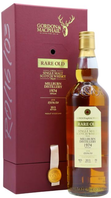 Millburn (silent) - Gordon & MacPhail Rare Old Single Malt Scotch 1974 40 year old Whisky