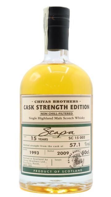 Scapa - Chivas Brothers Cask Strength Edition Single Malt Scotch 1993 15 year old Whisky