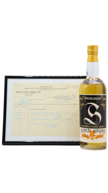 Springbank - Campbeltown Single Malt Scotch 12 year old Whisky (1960's Bottling)