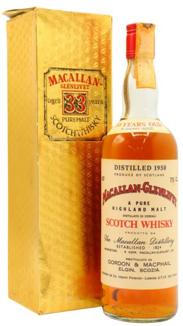 The Macallan - Pure Highland Malt Scotch 1950 33 year old Whisky