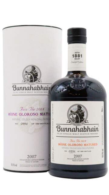 Bunnahabhain - Feis Ile 2018 - Moine Oloroso Matured Islay Single Malt Scotch 11 year old Whisky