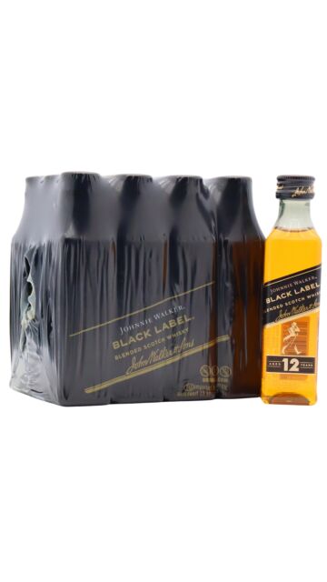 Johnnie Walker - Black Label Blended Scotch 12 year old Whisky Miniatures (12 x 5cl)
