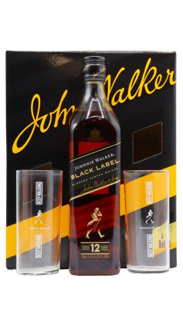 Johnnie Walker - Black Label Blended Scotch 12 year old Whisky Glass Pack
