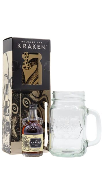 Kraken - Spiced Rum Miniature & Mason Jar Gift Pack