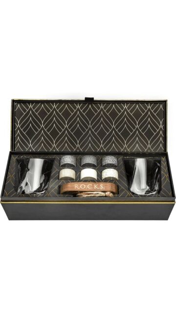 ROCKS - Whisky Chilling Stones Set Twist Glass Edition
