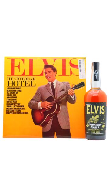 Elvis - Midnight Snack Peanut Butter, Banana & Bacon Flavoured Whiskey (Includes Elvis Presley Heartbreak Hotel Vinyl Album)