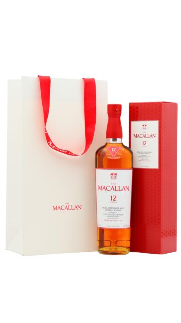 The Macallan - Sherry Oak Highland Single Malt Scotch 12 year old Whisky & Gift Bag