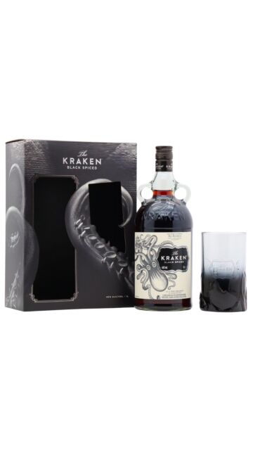 Kraken - Black Spiced Rum Glass Pack (1 Litre)