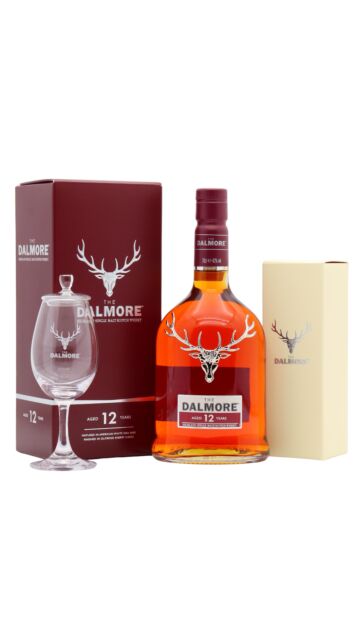 Dalmore - Highland Single Malt Scotch 12 year old Whisky (Includes Tasting Glass)