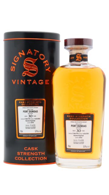 Port Dundas (silent) - Signatory Vintage Cask Strength Collection Single Cask #64946 1995 30 year old Whisky