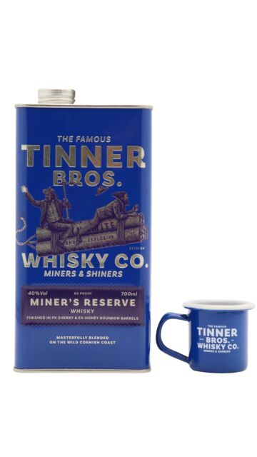 Tinner Bros - Miner's Reserve English Whisky (Includes Shot Cup)
