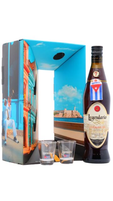 Legendario - Elixir De Cuba 7 year old Rum Glass Pack