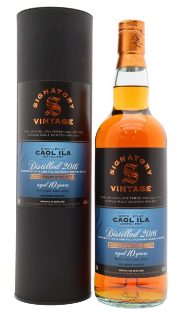 Caol Ila - Signatory Vintage Un-Chillfiltered Collection Single Malt Scotch 2016 10 year old Whisky