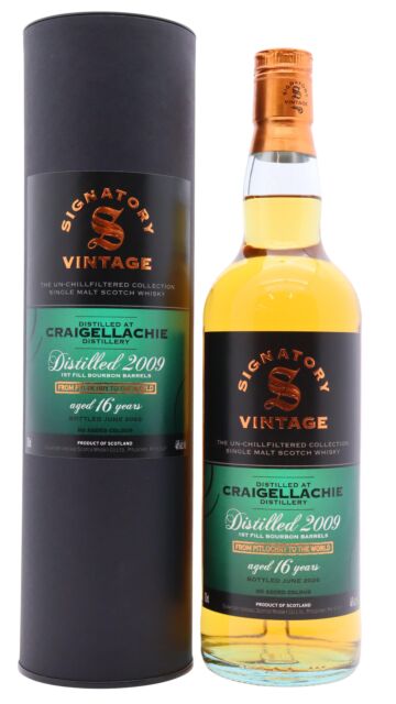 Craigellachie - Signatory Vintage Un-Chillfiltered Collection Single Malt Scotch 2009 16 year old Whisky