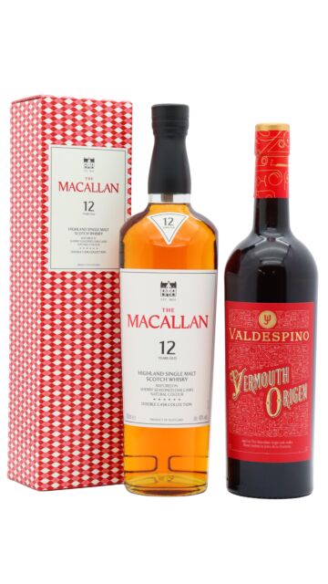 The Macallan - Double Cask Highland Single Malt Scotch 12 year old Whisky Valdespino Vermouth Cocktail Bundle