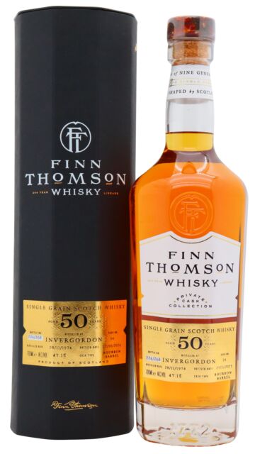 Invergordon - Finn Thomson Single Cask Single Grain Scotch 1974 50 year old Whisky