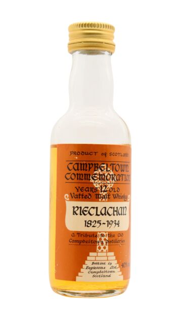 Campbeltown Commemoration - Rieclachan Distillery Tribute Vatted Malt 12 year old Whisky Miniature