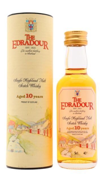 Edradour - Highland Single Malt Scotch 10 year old Whisky Miniature (Old Bottling)
